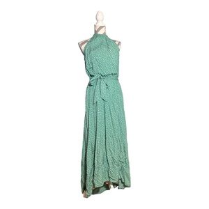 Elegant Green Halter Maxi Dress